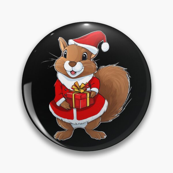 Item preview, Cute Christmas Squirrel in Santa Suit  designed and sold by FurrFunPrints.