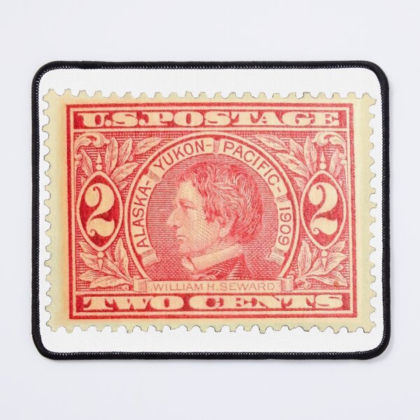 Item preview, Vintage William H Seward Alaska Red Postage Stamp designed and sold by red-amber65.