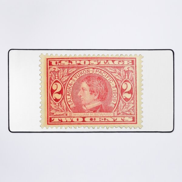 Item preview, Vintage William H Seward Alaska Red Postage Stamp designed and sold by red-amber65.