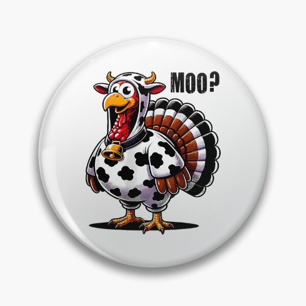 Item preview, Festive Holiday 90s Cow Funny Thanksgiving Turkey Day Moo designed and sold by rebeccathanuos.