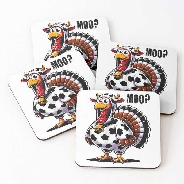 Item preview, Festive Holiday 90s Cow Funny Thanksgiving Turkey Day Moo designed and sold by rebeccathanuos.