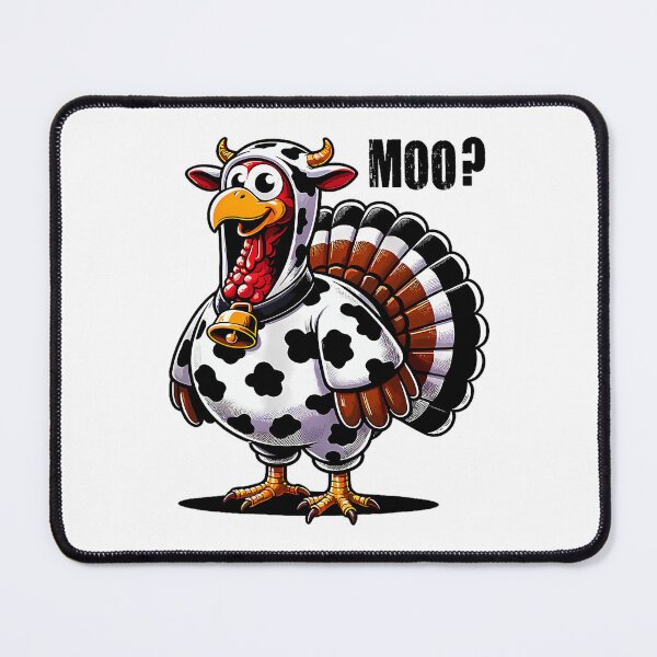 Item preview, Festive Holiday 90s Cow Funny Thanksgiving Turkey Day Moo designed and sold by rebeccathanuos.