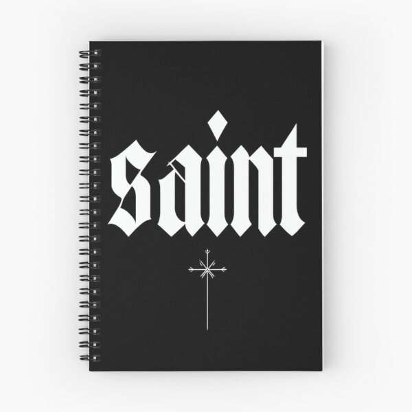 Item preview, Saint Gothic Typography Design – Bold Black & White Symbolic Art for Apparel, Posters & Decor designed and sold by Bright Nest Studio.