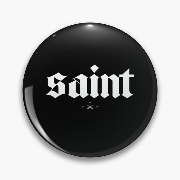 Item preview, Saint Gothic Typography Design – Bold Black & White Symbolic Art for Apparel, Posters & Decor designed and sold by Bright Nest Studio.