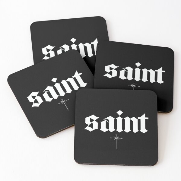 Item preview, Saint Gothic Typography Design – Bold Black & White Symbolic Art for Apparel, Posters & Decor designed and sold by Bright Nest Studio.