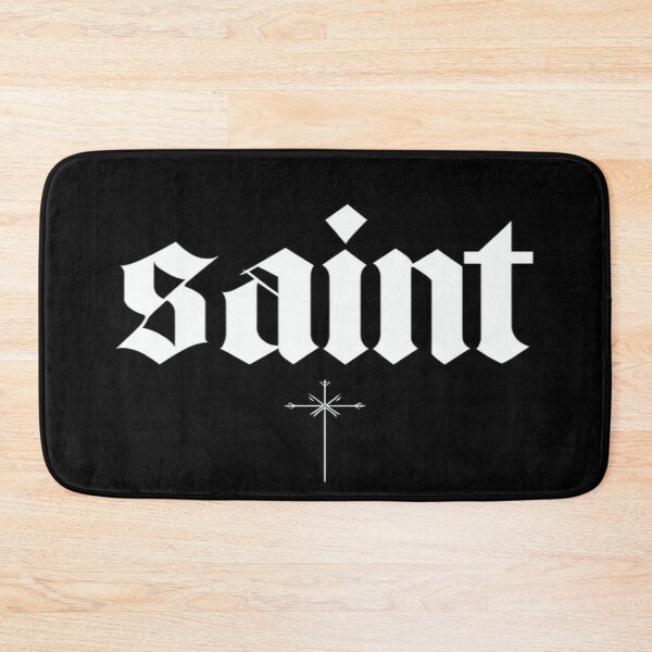 Item preview, Saint Gothic Typography Design – Bold Black & White Symbolic Art for Apparel, Posters & Decor designed and sold by Bright Nest Studio.