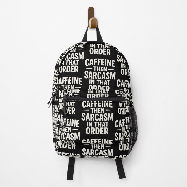 Item preview, Caffeine Then Sarcasm Funny Daily Mood Design designed and sold by CleoRoseanna.
