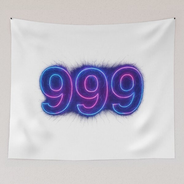 Item preview, Cosmic Neon Angel Number 999 Glow designed and sold by HiteshArt111.
