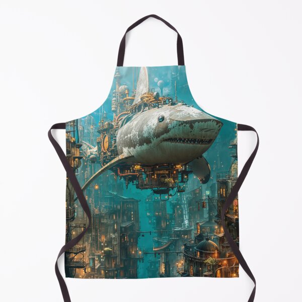 Item preview, futuristic steampunk shark designed and sold by Mauswohn.