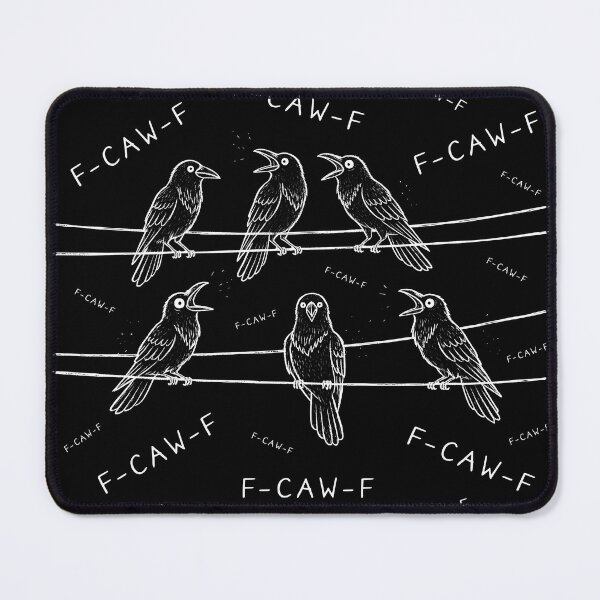 Item preview, F-Caw-F Crow Pun Funny Raven Attitude Simple Retro Vintage White FcawF designed and sold by ArtsMichalShop.