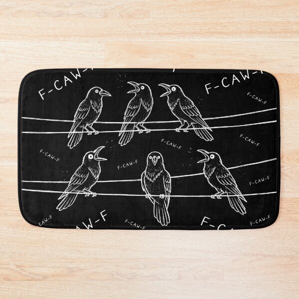 Item preview, F-Caw-F Crow Pun Funny Raven Attitude Simple Retro Vintage White FcawF designed and sold by ArtsMichalShop.