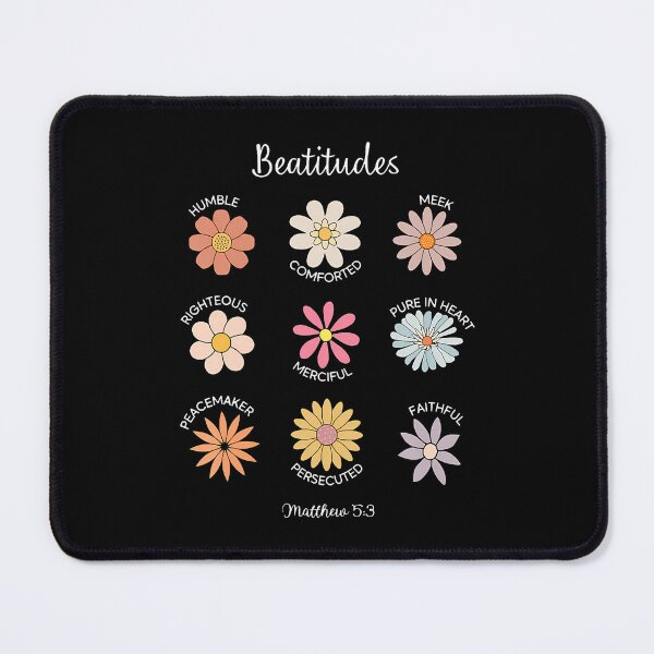 Item preview, Floral Beatitudes Matthew 5-3 Bible Verse Jesus Christian designed and sold by TiffanyLucia.