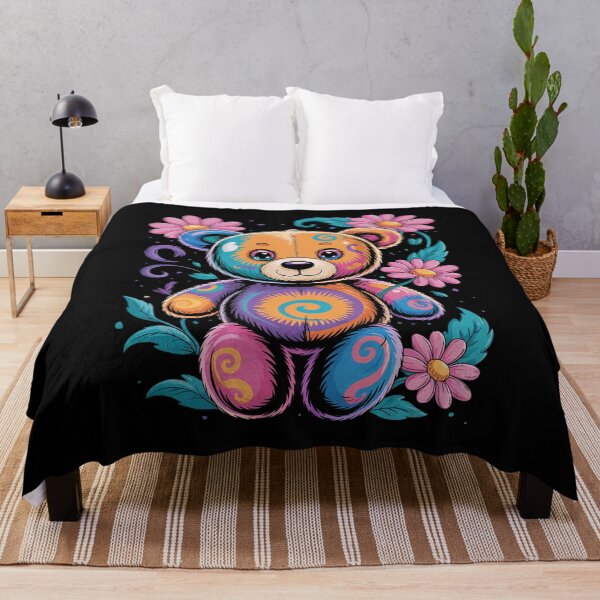 Item preview, Vibrant Teddy Bear With Flowers  designed and sold by InspiredFoul.