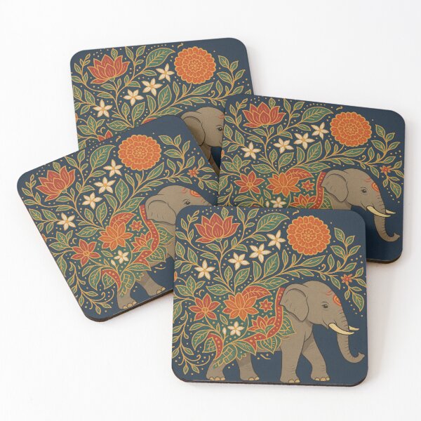 Item preview, Floral Elephant Illustration | Boho Wildlife Art designed and sold by HappySproutArt.