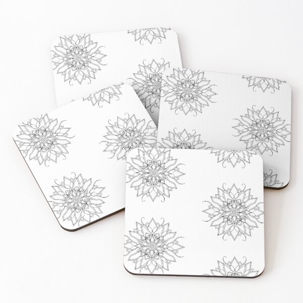 Item preview, Intricate Floral Mandala Line Art designed and sold by akshaysury.