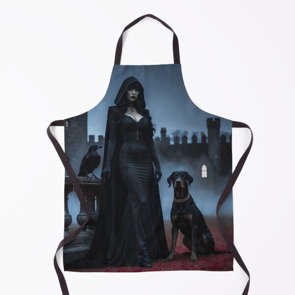Item preview, gothic lady – dark fantasy elegance – castle night scene designed and sold by Traumrausch.