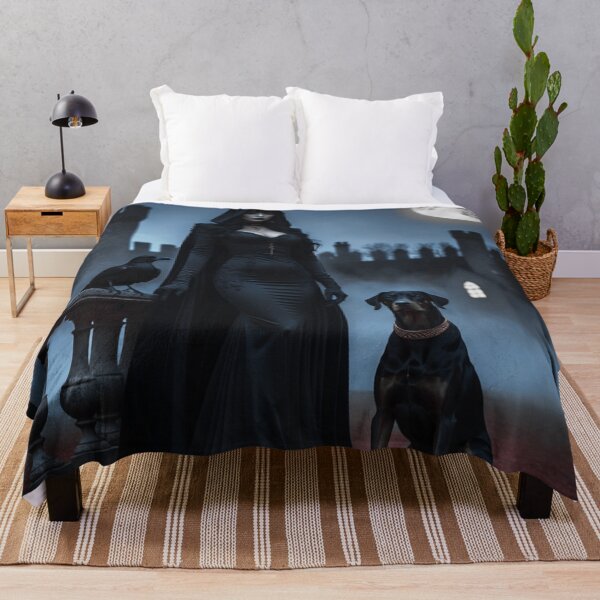 Item preview, gothic lady – dark fantasy elegance – castle night scene designed and sold by Traumrausch.