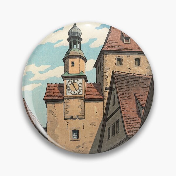Item preview, Markus Tower of Rothenburg ob der Tauber Japanese Woodblock Print designed and sold by Takeda-art.