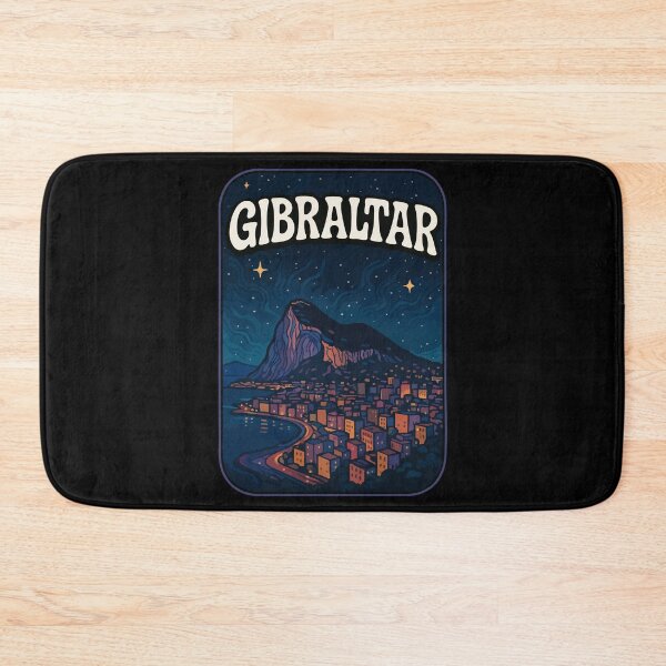 Item preview, Gibraltar In Night Travel designed and sold by TomFrontierArt.