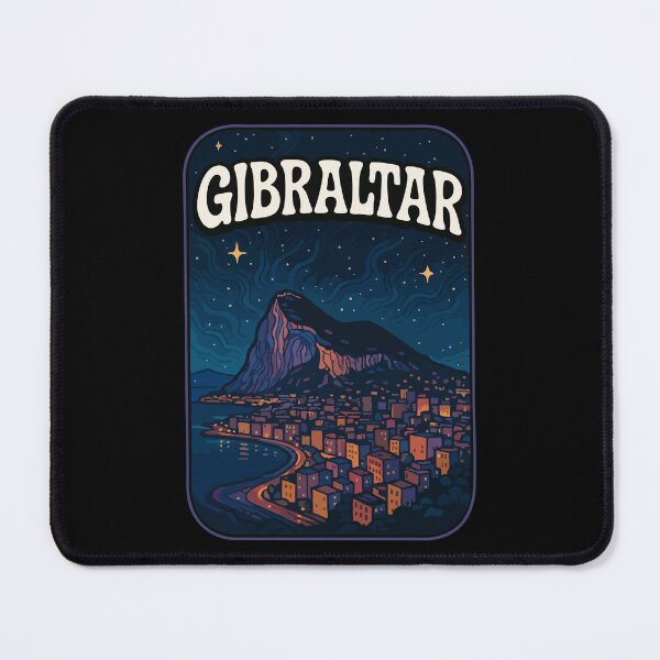 Artikelvorschau, Gibraltar bei Nacht entworfen und verkauft von TomFrontierArt.