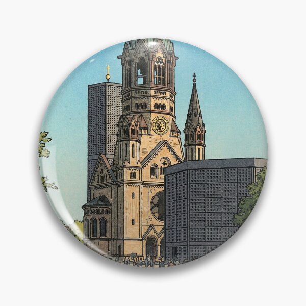 Item preview, Kaiser Wilhelm Memorial Church Japanese Woodblock Print designed and sold by Takeda-art.