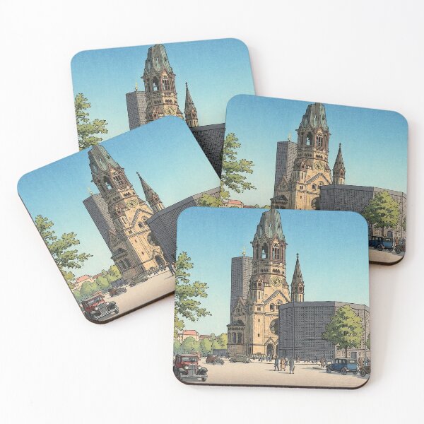 Item preview, Kaiser Wilhelm Memorial Church Japanese Woodblock Print designed and sold by Takeda-art.