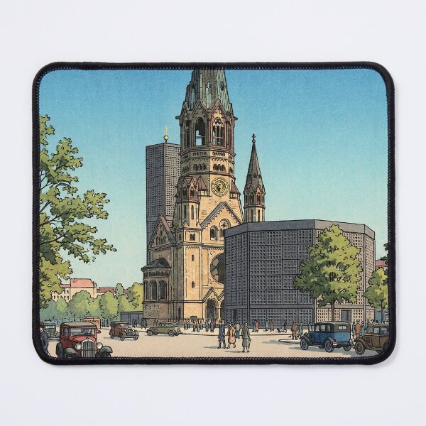 Item preview, Kaiser Wilhelm Memorial Church Japanese Woodblock Print designed and sold by Takeda-art.