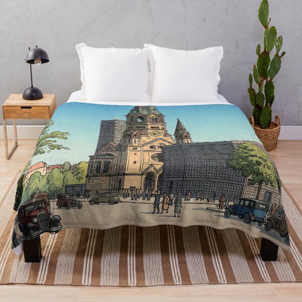 Item preview, Kaiser Wilhelm Memorial Church Japanese Woodblock Print designed and sold by Takeda-art.