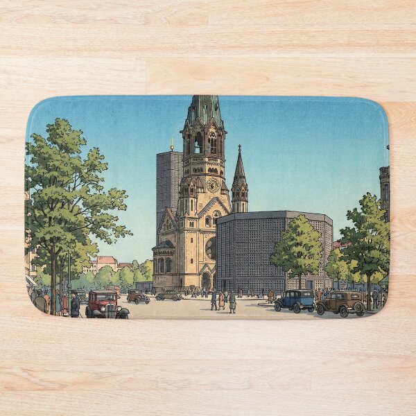 Item preview, Kaiser Wilhelm Memorial Church Japanese Woodblock Print designed and sold by Takeda-art.