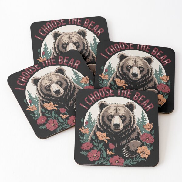 Item preview, Vintage I Choose The Bear Funny Bear Woods Girls Floral  designed and sold by InspiredFoul.