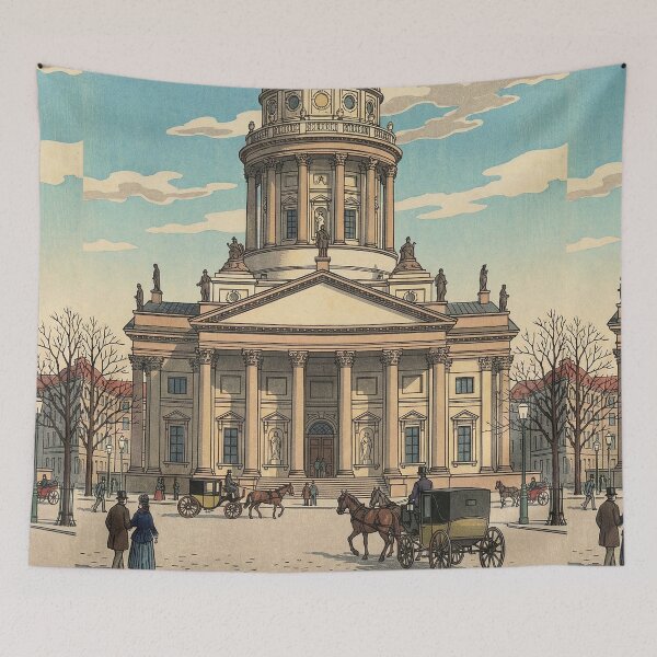 Item preview, French Cathedral of Berlin Japanese Woodblock Print designed and sold by Takeda-art.