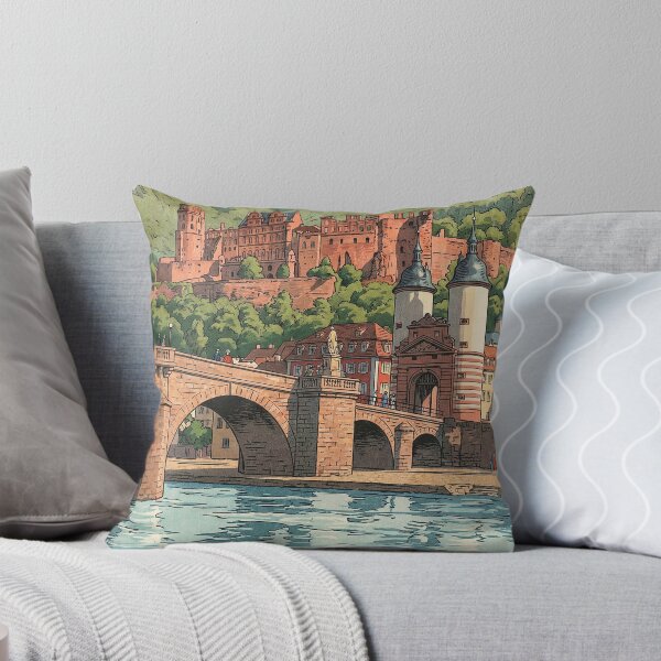 Item preview, Old Bridge of Heidelberg Japanese Woodblock Print designed and sold by Takeda-art.