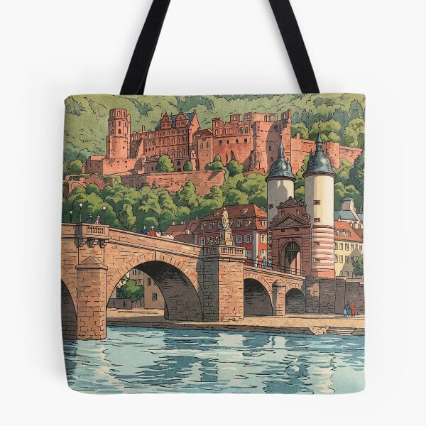 Item preview, Old Bridge of Heidelberg Japanese Woodblock Print designed and sold by Takeda-art.