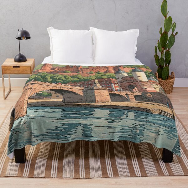 Item preview, Old Bridge of Heidelberg Japanese Woodblock Print designed and sold by Takeda-art.