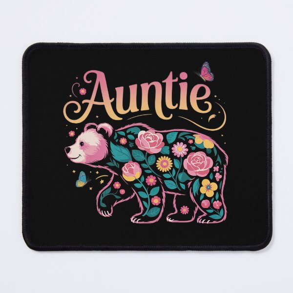 Item preview, Womens Floral Auntie Aunt Bear Flowers Butteries Christmas designed and sold by InspiredFoul.