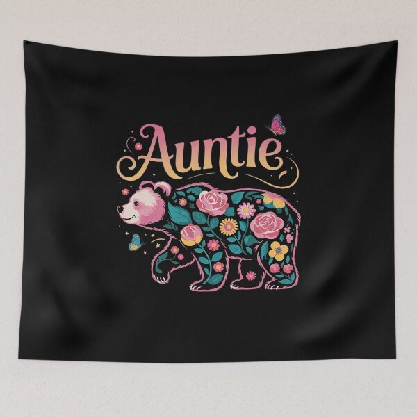 Item preview, Womens Floral Auntie Aunt Bear Flowers Butteries Christmas  designed and sold by InspiredFoul.