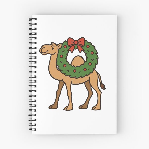Item preview, Camel Carrying Christmas Wreath – Unique Festive Animal designed and sold by Confuzz1ed.