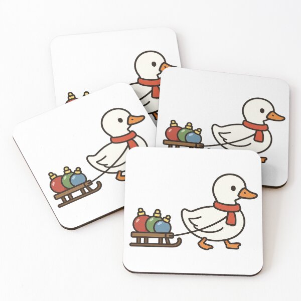 Item preview, Duck Pulling Ornament Sled – Cute Christmas Character designed and sold by Confuzz1ed.