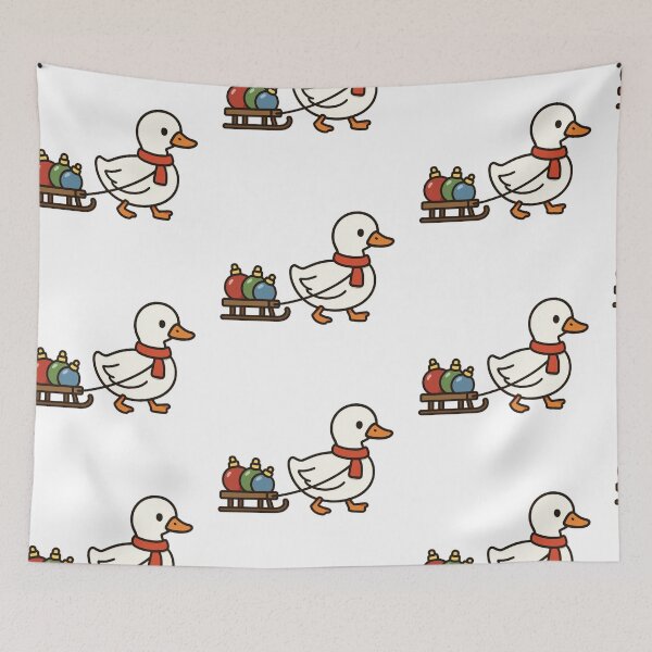Item preview, Duck Pulling Ornament Sled – Cute Christmas Character designed and sold by Confuzz1ed.