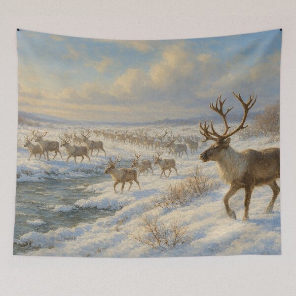 Item preview, Winter migration of the reindeer herd designed and sold by Sigtrix.