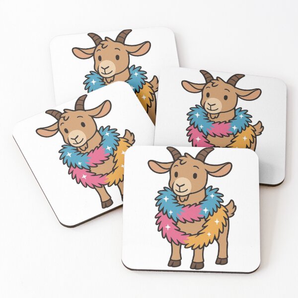 Item preview, Goat Wearing Sparkly Tinsel – Funny Christmas Character designed and sold by Confuzz1ed.