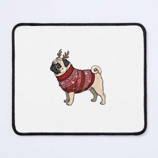 Item preview, Pug Reindeer Dog- Pug Christmas designed and sold by Steele-Art.