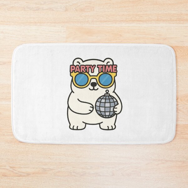 Item preview, Polar Bear Holding Disco Ball in Party Glasses – New Year Celebration designed and sold by Confuzz1ed.