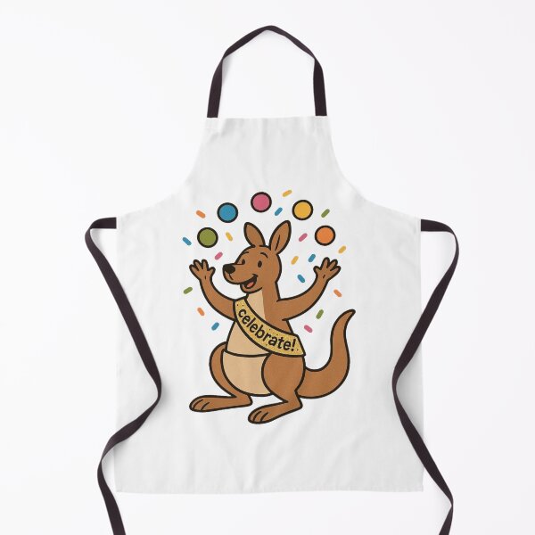 Item preview, Kangaroo Juggling Confetti with Celebrate Sash – New Year Character designed and sold by Confuzz1ed.