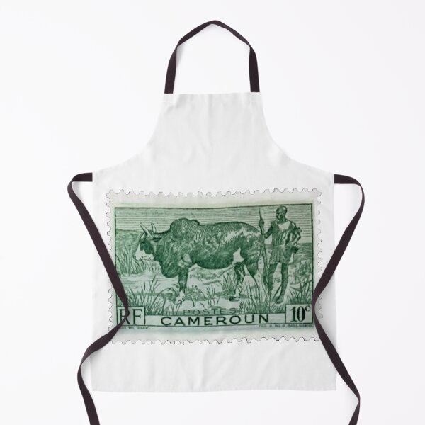 Item preview, Vintage Cameroon Ox Green Postage Stamp designed and sold by red-amber65.