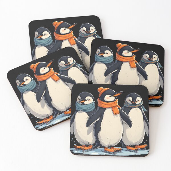 Item preview, Skating Penguins Winter Trio – Cute Holiday Ice Skater Birds designed and sold by Karolina’s Cozy Creations.