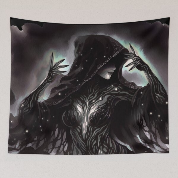 Item preview, cosmic shadow entity – dark energy – mystical spirit art designed and sold by Traumrausch.