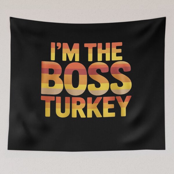 Item preview, I'm The Boss Turkey Groovy Thanksgiving Family Matching  designed and sold by KotexTemu.