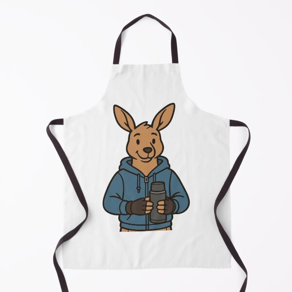 Item preview, Kangaroo in Hoodie Holding a Thermos Flask designed and sold by Confuzz1ed.