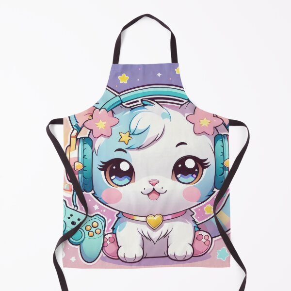 Item preview, Kawaii Gamer Cat – Cute Chibi Gaming Kitty Sticker designed and sold by Visualynx.